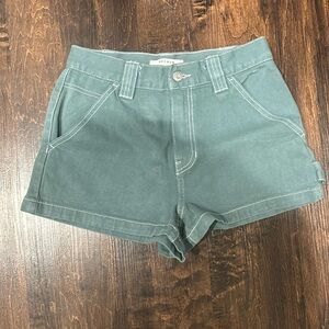 Green/Blue Denim Shorts